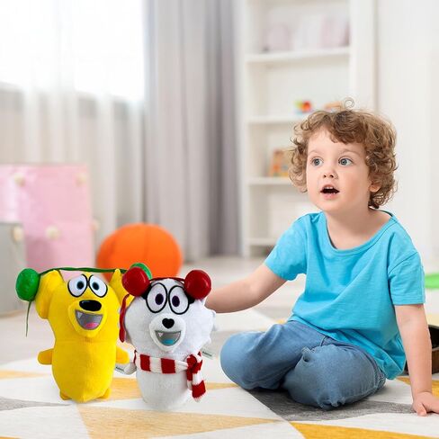 Tyler and Snowi Snuggle Bundle Plush Set – Soft Stuffed Animal Plushies, Tyler and Snowi Plush Toy, Cute Cuddly Character Plush Gift Set for Kids and Fans in Saudi Arabia