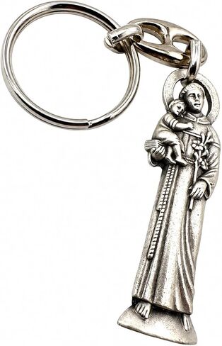 Westmon Works St. Anthony Keychain – Patron Saint of Lost Items – Italian Pewter Catholic Key Ring with American Made Prayer Card in Kuwait