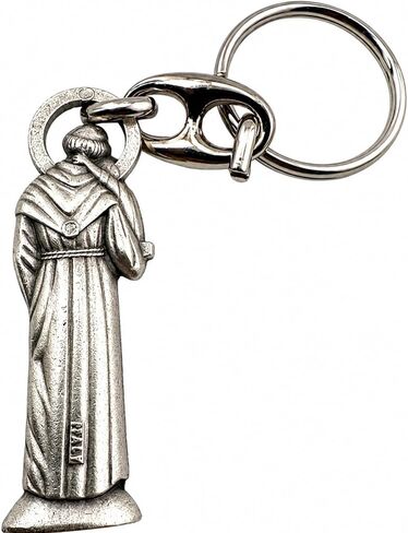 Westmon Works St. Anthony Keychain – Patron Saint of Lost Items – Italian Pewter Catholic Key Ring with American Made Prayer Card in Kuwait