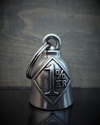 One Percenter Motorcycle Biker Bell Accessory or Key Chain for Luck in Kuwait