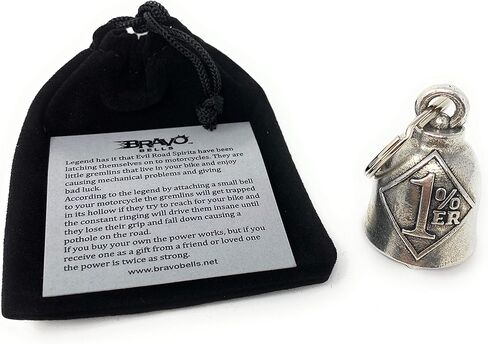 One Percenter Motorcycle Biker Bell Accessory or Key Chain for Luck in Kuwait