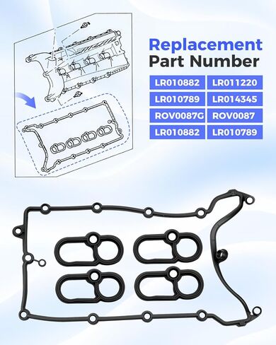 Valve Cover Rocker Gasket Kit Fit for Land Rover LR4/ Discovery 4 5.0L V8, Fit for Range Rover 5.0L V8, Fit for Range Sport 5.0L V8 2010-2016, Replace LR010882, LR010789, ROV0087 in Kuwait