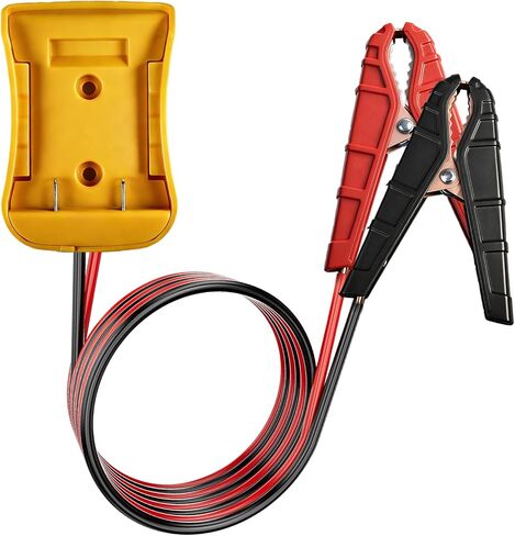 Jumper Cables for Car with Adapter Compatible with De-Walt 20V Batteries, Silicone wire 8AWG Silicone Wire 2FT, Portable Jump Starter Jumper Cables for Automotive Emergency Starting in Saudi Arabia