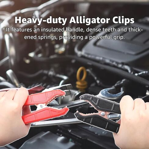 Jumper Cables for Car with Adapter Compatible with De-Walt 20V Batteries, Silicone wire 8AWG Silicone Wire 2FT, Portable Jump Starter Jumper Cables for Automotive Emergency Starting in Saudi Arabia