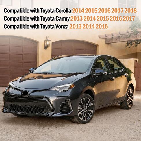 زوج واحد من Yumzeco متوافق مع غطاء مرآة Toyota Corolla Ox Horn 2014-2018/Camry 2013-2017/Venza 2013-2015، غطاء مرآة LH & RH لسيارة Toyota مع فتحة خفيفة من ألياف الكربون in Kuwait