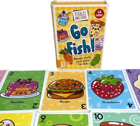 Cottage Door Press Totally Awesome Go Fish Kawaii Card Game for Kids with 48 Adorable Food Character Cards for 2 to 4 Players in Saudi Arabia