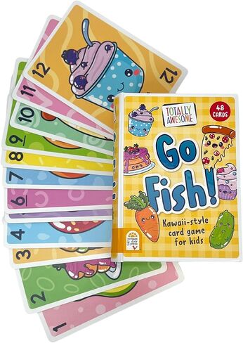 Cottage Door Press Totally Awesome Go Fish Kawaii Card Game for Kids with 48 Adorable Food Character Cards for 2 to 4 Players in Saudi Arabia