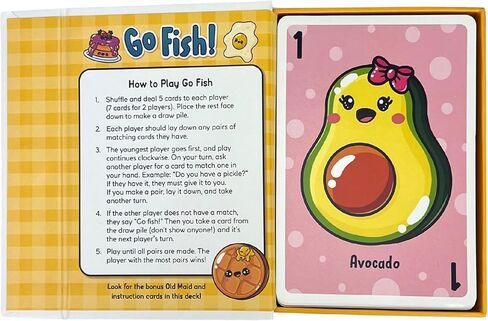 Cottage Door Press Totally Awesome Go Fish Kawaii Card Game for Kids with 48 Adorable Food Character Cards for 2 to 4 Players in Saudi Arabia