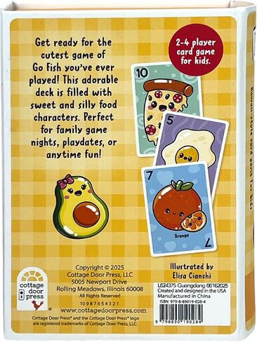 Cottage Door Press Totally Awesome Go Fish Kawaii Card Game for Kids with 48 Adorable Food Character Cards for 2 to 4 Players in Saudi Arabia