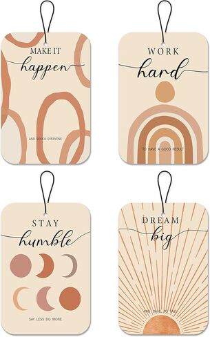 Christian Car Air Freshener, Jesus Bible Verse Car Accessories For Women Man, 4Pcs Hanging Air Freshener For Vehicle Closet Bathroom Office Books, Gifts For Drivers Friend Colleague(A14) in Saudi Arabia