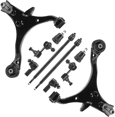 10pc Front Lower Control Arms Suspension Kit Fit for Honda Civic Acura EL 2001 2002 2003 2004 2005 with Ball Joints Outer Inner Tie Rods Stabilizer Sway Bars in Kuwait
