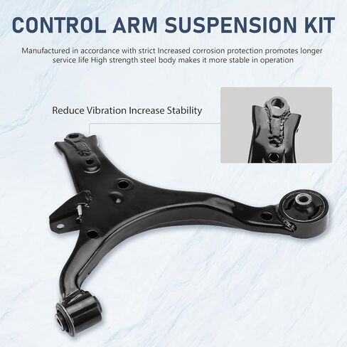 10pc Front Lower Control Arms Suspension Kit Fit for Honda Civic Acura EL 2001 2002 2003 2004 2005 with Ball Joints Outer Inner Tie Rods Stabilizer Sway Bars in Kuwait
