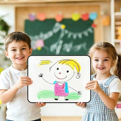 Small Dry Erase Board, 2 Pack A3 Double Sided 16"x12" Magnetic-Receptive Whiteboard for Magnets – Portable White Boards with 10 Pens & 2 Erasers for Home Office Classroom in Saudi Arabia