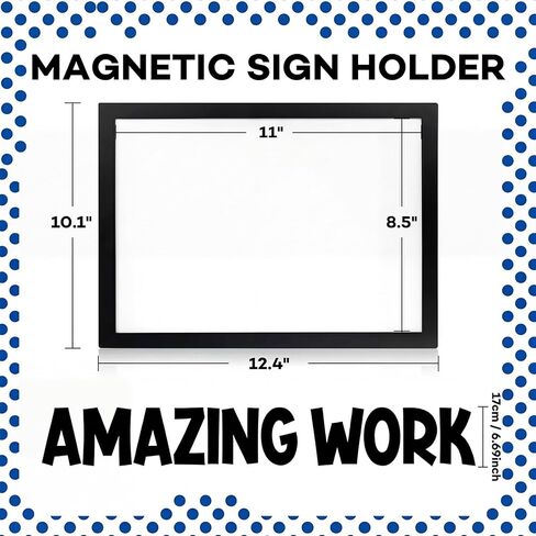 Amyhill Magnetic Student Work Display Bulletin Board Decoration Set Self-Adhesive Magnetic Storage Frames with Amazing Work Paper Cutouts Classroom Wall Decor for Teachers Back to School Supplies in Kuwait