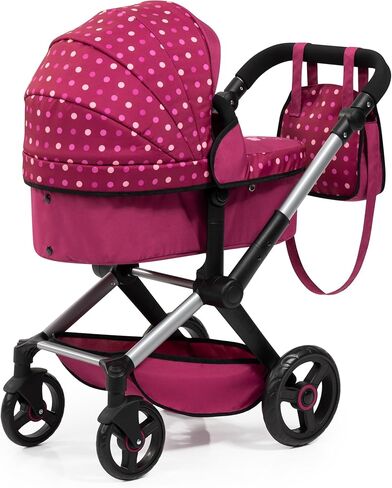 Bayer Design Pram Xeo 2-in-1 Doll Stroller for 18 Inch Dolls, Reversible Carrycot, Adjustable Handle in Kuwait