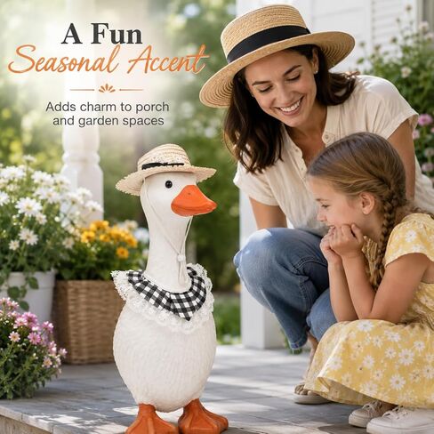 Garneck Porch Goose Outfits Spring Summer Outfit with Straw Hat Bandana: 17-23 Inch Funny Goose Clothes with Hat & Accessories for Birthday Cinco de Mayo Garden Lawn Front Porch Decor in Kuwait