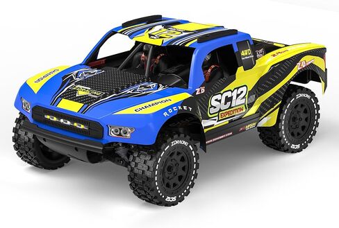 ZD Racing SC12 1/12 4WD Brushless RC Short-Course Truck RTR, 75+ km/h (46+ MPH) High Speed, 3S 2200mAh Battery, LED Lights, All-Terrain Tires, Aluminum Chassis, RC Car for Adults & Teens 14+(yellow) in Saudi Arabia