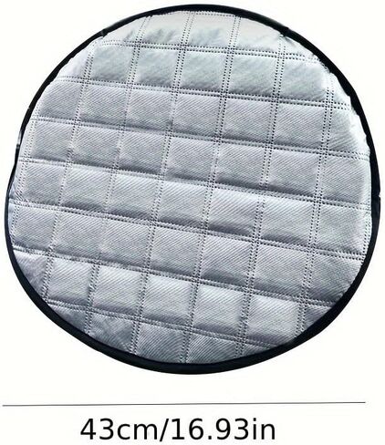 Universal Car Steering Wheel Sunshade Cover, Heat & Sun Protection, Anti-Glare and Elastic Design, Fits Most Cars & SUVs (Sliver) in Kuwait