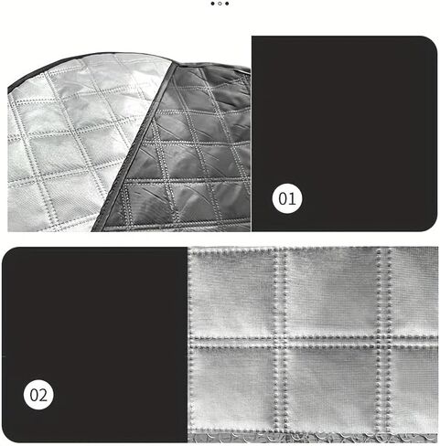 Universal Car Steering Wheel Sunshade Cover, Heat & Sun Protection, Anti-Glare and Elastic Design, Fits Most Cars & SUVs (Sliver) in Kuwait