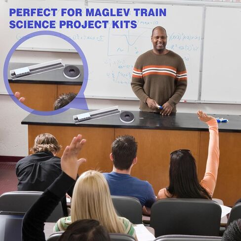 Sabary Magnetic Levitation Train Kit Magnets Science Discovery Kit Includes Monopolar Magnetic Tape Track Board Wood Block for Science Experiments in Kuwait