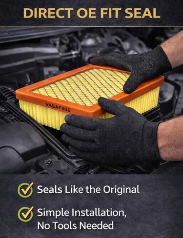 CA12091 Engine Air Filter for Chrysler Pacifica 2017-2023 3.6L Flex/Gas, Voyager 2020-2023 3.6L Gas, Replacement for 68214516AA, OE-Style Fit in Saudi Arabia