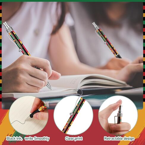 Motiskyy 50 Sets Juneteenth Gifts Bulk Inspirational Ballpoint Pens and Bookmarks Juneteenth Party Favors for Africa Americans Freedom Parties Office Supplies in Kuwait