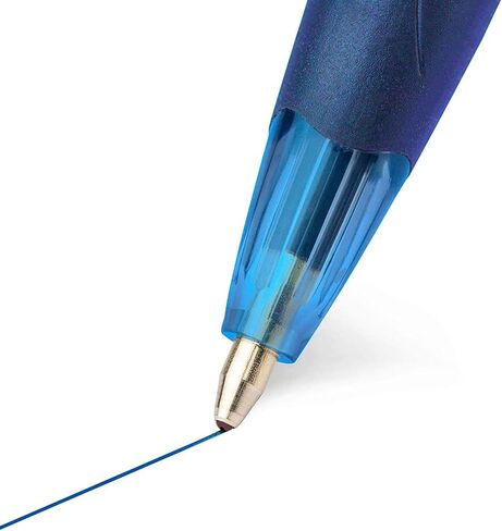 BIC Atlantis Ballpoint Pens, Retractable, Medium Point, Blue Ink, 4 Pack in Kuwait
