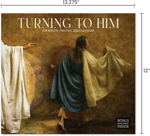 2026 Christian Wall Calendar – Turning to Him by Eva Koleva Timothy – Monthly Bible Verses & Fine Art Photography – 13.25x24" Calendar for Home or Office – Altus Fine Art in Saudi Arabia