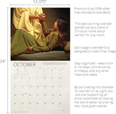 2026 Christian Wall Calendar – Turning to Him by Eva Koleva Timothy – Monthly Bible Verses & Fine Art Photography – 13.25x24" Calendar for Home or Office – Altus Fine Art in Saudi Arabia