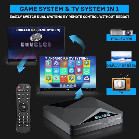 Kinhank 2026 Upgrade Retro Game Console,Super Console X2 PRO Emulator Console with 37,000+ Classic Games,Retro Gaming Console with EmuElec 4.6 &Android 9.0,4K UHD Output,2.4+5G WIFI,BT 5.0 in Kuwait