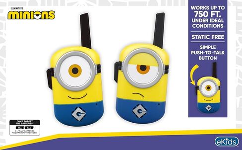 Minions Walkie Talkies for Kids, Static Free and Extended Range Indoor and Outdoor Toys in Kuwait