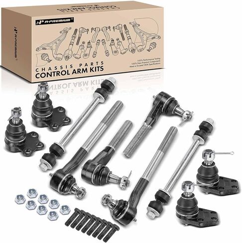 A-Premium Set of 10, Front Upper Lower Ball Joint, Sway Bar Link, Inner Outer Tie Rod End, Compatible with Dodge Ram 2500 2000-2002, Ram 3500 2000-2002, RWD Only in Kuwait