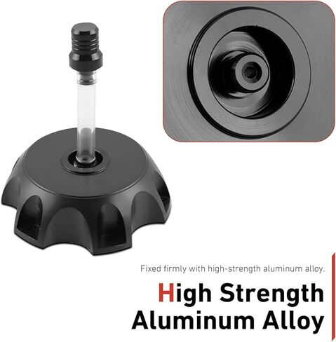 Fuel Tank Cover Cap, Aluminum Alloy Dirt Bikes Fuel Tank Cap, Hexagonal Gas Cap with Vent Breathable Cap Oiler, Fit for 50cc 70cc 90cc 110cc 125cc 140cc 150cc 160cc Pit Dirt Motor Bike (Black) in Saudi Arabia