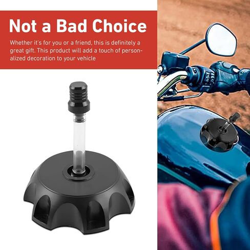 Fuel Tank Cover Cap, Aluminum Alloy Dirt Bikes Fuel Tank Cap, Hexagonal Gas Cap with Vent Breathable Cap Oiler, Fit for 50cc 70cc 90cc 110cc 125cc 140cc 150cc 160cc Pit Dirt Motor Bike (Black) in Saudi Arabia