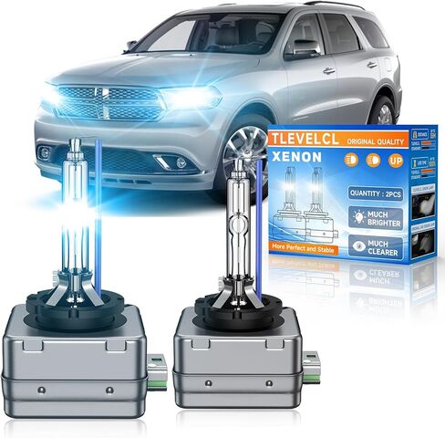 مناسب لمصابيح دودج 2014-2020 دورانجو RT SRT GT SXT Sport D3S HID زينون الأمامية، استبدال لمبة إضاءة زينون عالية منخفضة الشعاع 35 وات، 8000 ك أبيض أزرق، التوصيل والتشغيل، حزمة من 2 in Kuwait