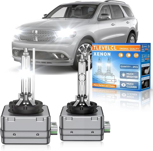 مناسب لمصابيح دودج 2014-2020 دورانجو RT SRT GT SXT Sport D3S HID زينون الأمامية، استبدال لمبة إضاءة زينون عالية منخفضة الشعاع 35 وات، 8000 ك أبيض أزرق، التوصيل والتشغيل، حزمة من 2 in Kuwait
