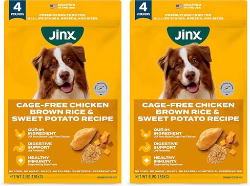 Jinx Premium Dry Dog Food, Real Salmon, Brown Rice & Sweet Potato Kibble with Superfoods & Probiotics, No Fillers, for All Lifestages, 11.5lb in Kuwait