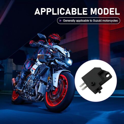WZP 1 Pair Motorcycle Brake Light Switch, Fast Response Left & Right Brake Light Switchs, Universal for Motorcycles Off-Road Vehicles (Black) in Kuwait
