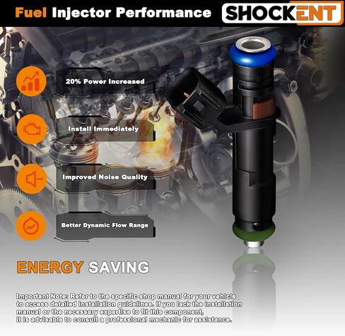 FJ817 Upgraded Fuel Injectors 5.4L V8 Fit for:-Ford F150 2005–2007, F250 / F350 Super Duty 2005-2007, Expedition 2005–2006, Fit for:-Lincoln Navigator 2005–2007#OE:5C3Z9F593DA, 5C3Z9F593DC in Saudi Arabia