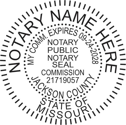 Missouri Notary Stamp | Round Self Inking Unit - Shiny Printer R-542 with Unique Body (Purple) in Kuwait