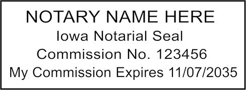 Iowa Notary Stamp | Hubco Pink S-844 Self Inking Stamp in Kuwait