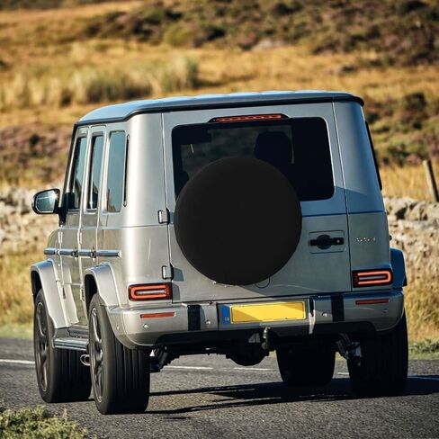 Personalized Spare Tire Cover Customize Wheel Cover with Photo or Text - Universal Size Fit for Trailer Camper RV SUV Wheel Covers Solid Black 15in in Kuwait