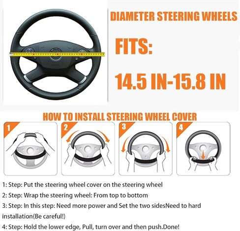 Elastic Stretch Car Steering Wheel Cover, Breathable Microfiber Ice Silk Vehicle Steer Wheel Protector for 15Inch, Anti-Slip Auto Interior Accessories Universal for SUV, Truck, RV (Red) in Saudi Arabia