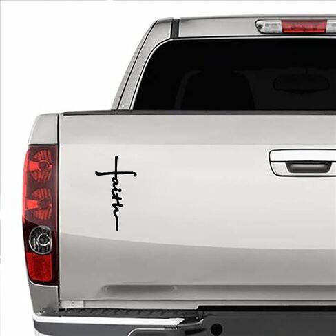 Faith Cross Decal Christian Vinyl Sticker for Car, Truck, Window, Bumper, Laptop, Bible Journal Religious Jesus Cross Sticker 2Packs in Saudi Arabia