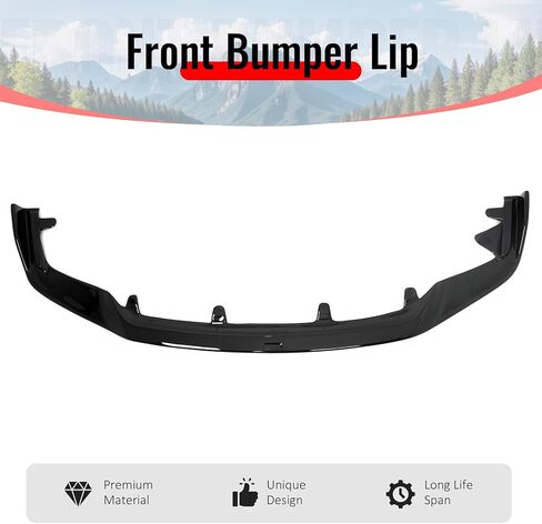 IKON MOTORSPORTS Front Bumper Lip, Compatible with 2017-2020 Lexus IS200t IS300 IS350, Artisan Style Gloss Black PP Air Dam Chin Spoiler Protector Splitter 1PCS in Kuwait