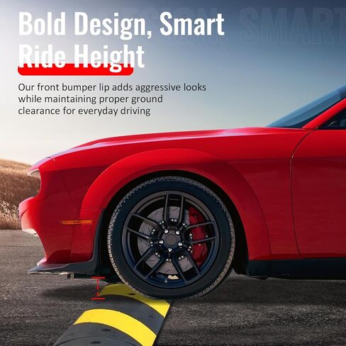 IKON MOTORSPORTS Front Bumper Lip, Compatible with 2017-2020 Lexus IS200t IS300 IS350, Artisan Style Gloss Black PP Air Dam Chin Spoiler Protector Splitter 1PCS in Kuwait