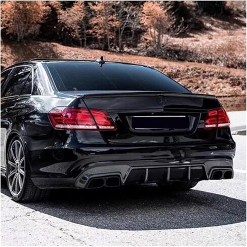 Compatible with Benz W212 R Style Carbon Fiber Rear Bumper Lip Diffuser Mearcedes W212 E-CLASS E63 AMG 2014-2016 in Saudi Arabia
