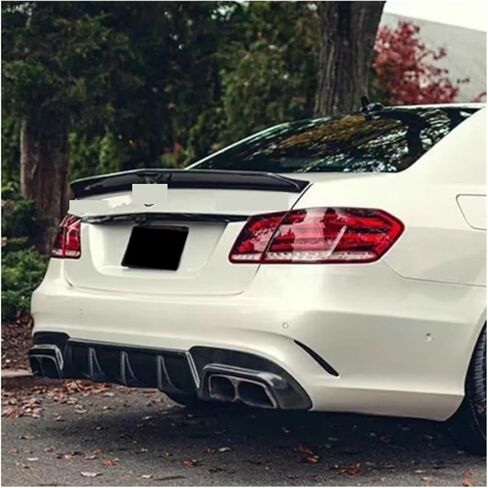 Compatible with Benz W212 R Style Carbon Fiber Rear Bumper Lip Diffuser Mearcedes W212 E-CLASS E63 AMG 2014-2016 in Saudi Arabia