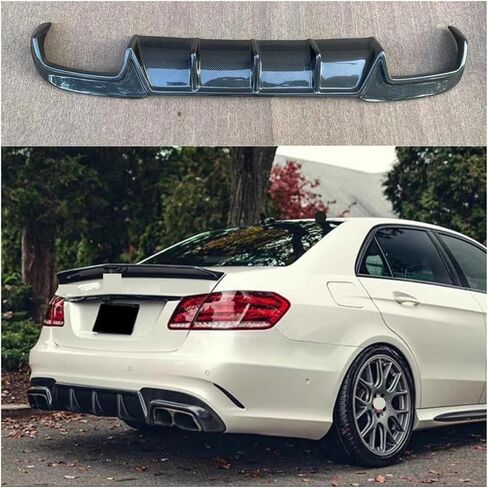 Compatible with Benz W212 R Style Carbon Fiber Rear Bumper Lip Diffuser Mearcedes W212 E-CLASS E63 AMG 2014-2016 in Saudi Arabia