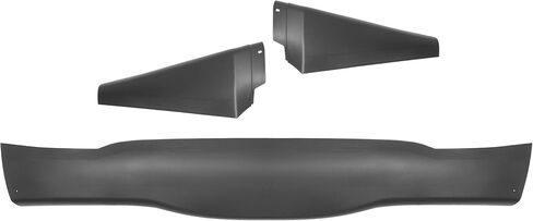 KUAFU Front Lower Bumper Valance Compatible with 2018-2023 Freightliner Cascadia Bumper Air Flow Deflector Dam Black 3Pcs in Kuwait